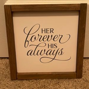 Brand new sign, wood finishings with black lettering😊.